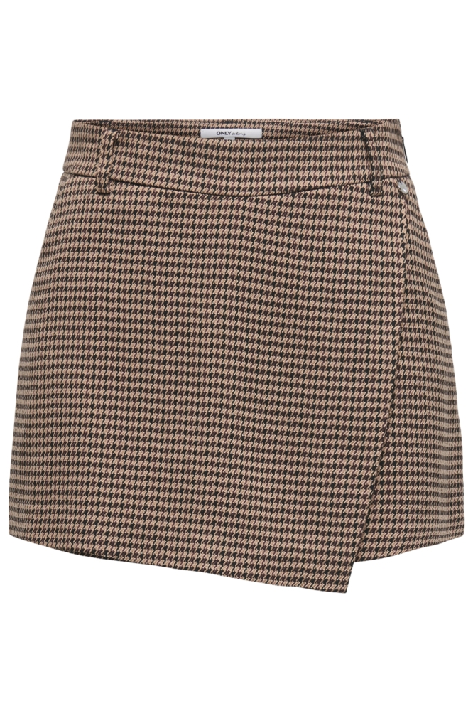 ONLLETTIE LIFE MW CHECK SKORT TLR 15353569 Decadent Choco/NOMAD & TOASTED COCONUT 